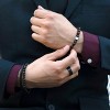 Crucible Men's Red Tiger Eye and Onyx Stone Bead Leather Bracelet - 8.25" + 0.5" Ext - 4 of 4