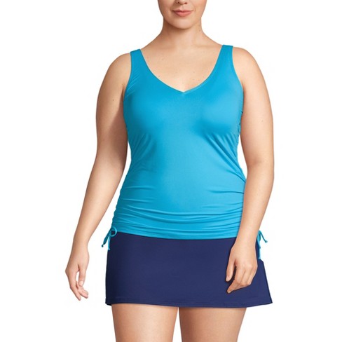 Women's Plus Size Chlorine Resistant Adjustable Underwire Tankini Swimsuit  Top