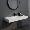 47 in. x 19 in. Solid Surface Wall Mount Bathroom Vessel Sink in Matte White - 2 of 4