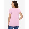 Woman Within Plus Size Perfect Short-Sleeve Shirred U-Neck Tunic - 3 of 4