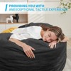 Mjkone Bean Bag Chairs for Adults, 2 in 1 Bean Bag Chairs, Convertible Bean Bag with Filler for Gaming Large Foam,Dark Gray - 4 of 4