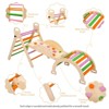 9 in 1 Foldable Toddler Wooden Climbing Toys with Arch, Triangle, Pinball Game and Seesaw, Large Indoor Playground Jungle Gym for Kids, Natural - 4 of 4