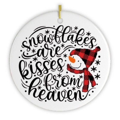 Snowflakes are Kisses from Heaven Christmas Ornament| OrnamentallyYou