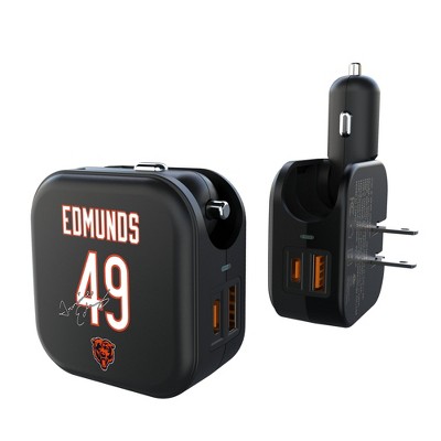 NFL Chicago Bears Players Game Tactic 18-Watt 2 in 1 USB A/C Charger