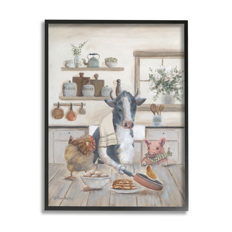 Stupell Industries Farm Animals in Kitchen Framed Giclee Art, 1 of 7