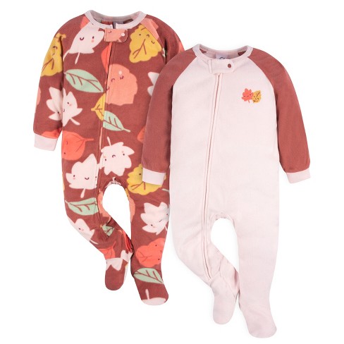 2-Pack Baby & Toddler Girls Pink Fox Fleece Pajamas – Gerber Childrenswear