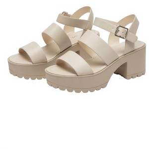 Women's Open Toe Platform Sandals - SODA - 1 of 4