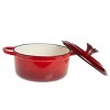 Gibson Our Table 6 Quart Enameled Cast Iron Dutch Oven With Lid In Red - 2 of 4