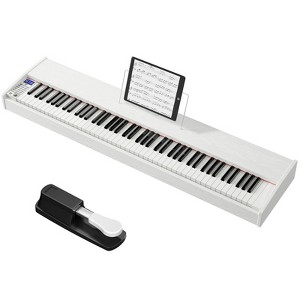 Infans 88-Key Full Size Digital Piano Weighted Keyboard w/ Sustain Pedal White - 1 of 4