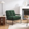 Art Leon Mid Century Modern Fabric Accent Chairs with Padded Armrest and Metal Frame - 2 of 4