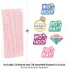 Big Dot of Happiness Just Engaged - Colorful - Paper Straw Decor - Engagement Party Striped Decorative Straws - Set of 24 - 3 of 4