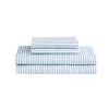 SEVOBAL Bedding Sets, Twin Stripe Comforter Set with Matching Sheets for Complete Bedroom Update, Blue, 16.54"*12.6"*11.02" - 2 of 4