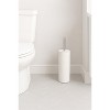 Home Mart Goods Modern White Toilet Brush Set with Holder - 15" Tall - 3 of 3