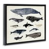 Stupell Industries Vintage Nautical Chart of Whales Ocean Life Floating Frame Canvas Art - 2 of 4