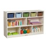 ECR4Kids 5+5 Mobile Storage and Tray Cabinet with 5 Scoop Front Bins, White Wash - 4 of 4