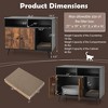 Tangkula Cat Litter Box Enclosure w/ Scratching Pad End Table Nightstand Hidden Washroom - 4 of 4