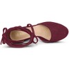 Allegra K Women's Faux Suede Round Toe Platform Block Heel Lace-Up Pumps - 4 of 4
