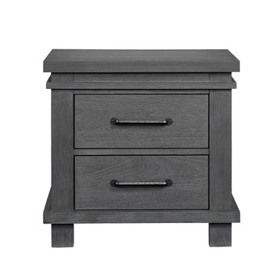 Canyon Gray Solid Wood 2-Drawer Nightstand