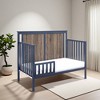 FURNIinspire Cribs 4 In 1 Convertible Crib Baby Bed Toddler Bed Baby Sied Bed, Bedside Crib, Baby Products, Baby Furniture, Blue, 56.75"*29.5"*45.25" - 2 of 4