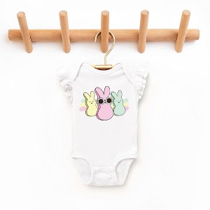 The Juniper Shop Chillin With My Peeps Sunglasses Baby Flutter Sleeve Bodysuit - 6 Month - White - 1 of 2