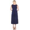 Women's Scoop Neck Tiered Midi Dress - White Mark - 3 of 3