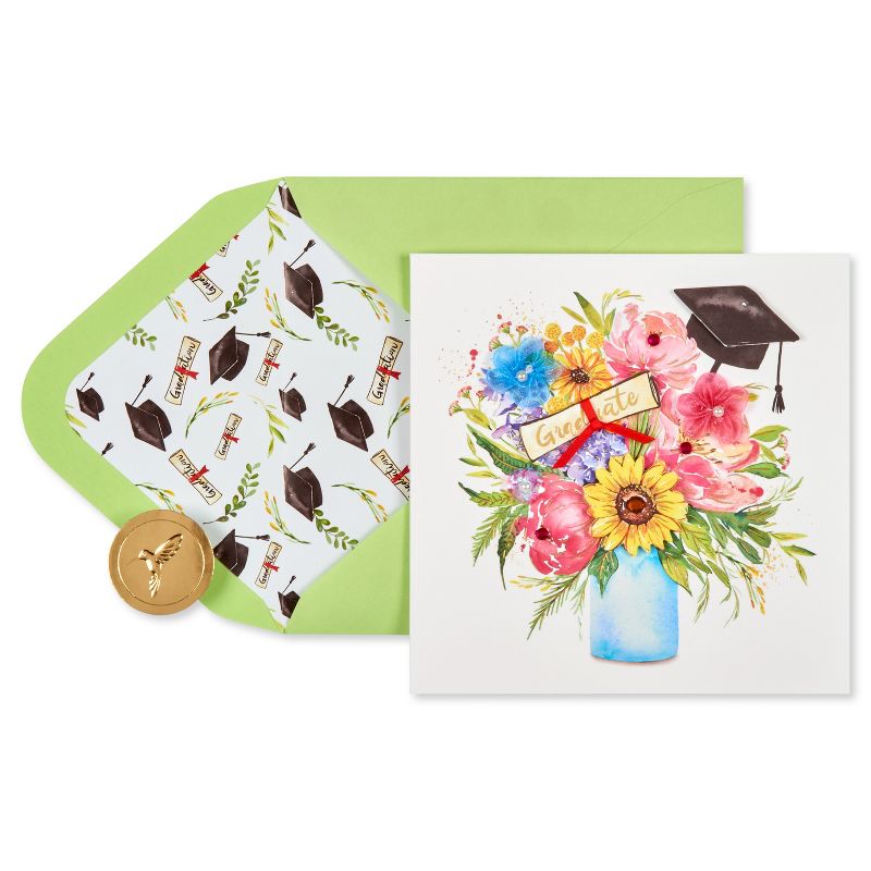 Graduation Card for Her Floral Cap - PAPYRUS, 4 of 6