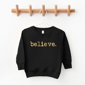 The Juniper Shop Believe Puff Print Toddler Graphic Sweatshirt - 1 of 3