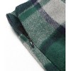 Women's High Waist Plaid Skirt - Wool Blend Bodycon Pencil Mini Skirt Green 02 - 3 of 4