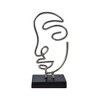HomeRoots Set of Two Black and Silver Aluminum Tabletop Sculpture - 4 of 4
