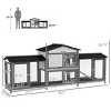 Wooden Rabbit Hutch Pet Playpen House Enclosure Large Outdoor Bunny With Double Side Ramp,For Guinea Pig Chicken Duck And Small Animals-Cuddlewood - 4 of 4