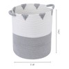 REGALWOVEN Odorless Cotton Rope Handcrafted Breathable Compact Size Open Storage Bins 11.8 x 14.2 Inch 1 Pc - 3 of 4