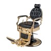 Karl Home Black with Gold Vintage Style Heavy Duty Hydraulic Recline Barber Chair - 3 of 4