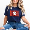 Simply Sage Market Women's Baseball Stacked Smiley Face Short Sleeve Graphic Tee - 2 of 3