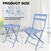 Bistro Table and Chairs Set, 3 Piece Foldable Patio Furniture Set, Outdoor & Indoor Bistro Set for Patio Balcony Porch Poolside, 2 Chairs and 1 Table - 2 of 4