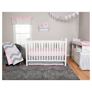 Trend Lab 3pc Crib Bedding Set – Cotton Candy, Pink