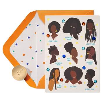 Birthday Hair Card for Her Illustrated by Sarah Dahir 'However You Rock It' - PAPYRUS
