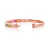 Bella Silver Sterling Silver Rainbow Baguette CZ Bangle - Rose Gold Plated - Multi - 3 of 4