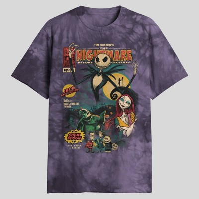 Men's Nightmare Before Christmas T-Shirt - Purple