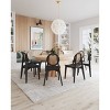 Set of 4 Versailles Round Dining Chairs Black/Natural: Ash Wood Frame, No Assembly - Manhattan Comfort - 2 of 4