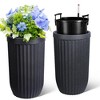 ODK Tall Planters with a Water Level Monitor, Self Watering System and Wheels, Medium Flower Pots for Living Room, Patio - 2 of 4
