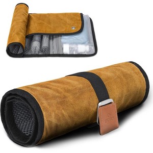 Toiletry Bag Men Compact Leather Durable for Men, Travel Bag, Water-Resistant Bathroom - 1 of 4