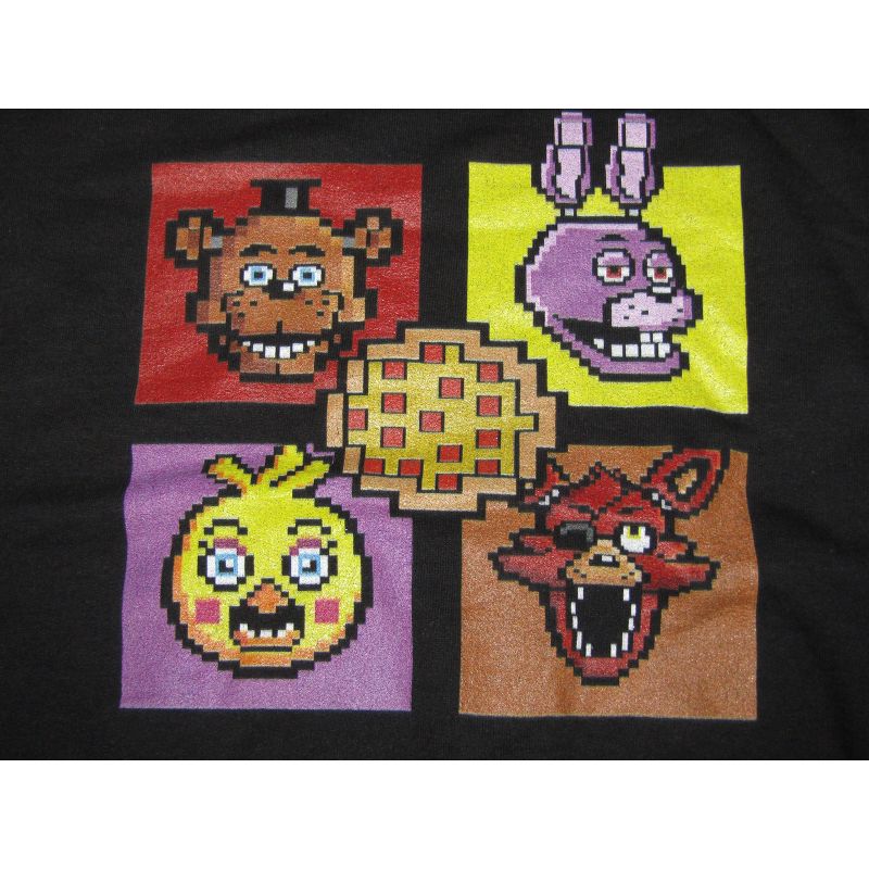 Five Nights At Freddy's Boxed-In Characters Boy's Black Long Sleeve Shirt, 2 of 3
