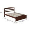AFI Furnishings Warren Platform Bed Q with Footboard AW - 2 of 4