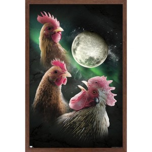 Trends International James Booker - 3 Chicken Moon Framed Wall Poster Prints - 1 of 4