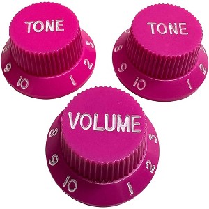 AxLabs Strat-Style Knob Kit with White Lettering (3) - 1 of 1