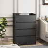 CAVINAS 4 Drawer Dresser Chest of Drawers Without Handle Modern Wooden Waterproof Dresser for Bedroom, Living Room, Office - 3 of 4