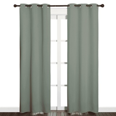 NICETOWN Grommet Top Blackout Curtains, Thermal Insulated Noise Reducing Window Drapes (Set of 2)