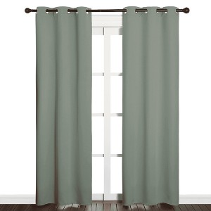 NICETOWN Grommet Top Blackout Curtains, Thermal Insulated Noise Reducing Window Drapes (Set of 2) - 1 of 4