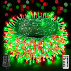 Ollny 800 LED Red and Green Christmas String Lights (Clear Cable, Plug in, 8 Modes, IP44 Waterproof) - 1 of 4