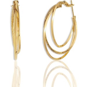 Sonateomber Large Chunky Gold Hoop Earrings for Women | Statement Huggie Jewelry - 1 of 4